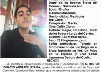 Familia del chef Héctor Ignacio Andrade denuncia falta de acceso a cámaras tras tres semanas de su desaparición en la Riviera Maya