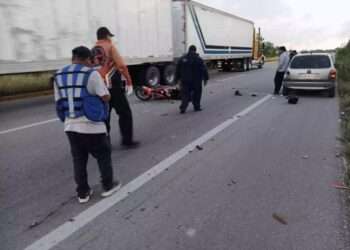 Accidente en la carretera federal deja a una persona lesionada cerca de Chetumal
