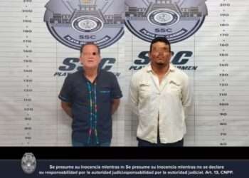 Caen dos en Playa del Carmen por robo y agredir a policías en operativo