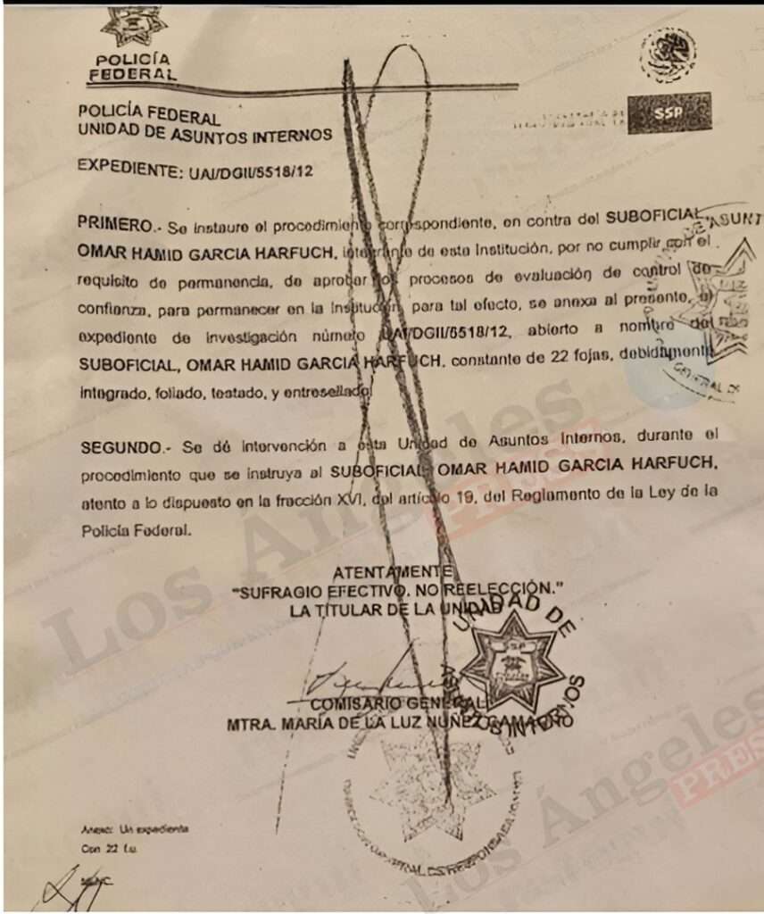 Según reportes integrales de la Dirección General de Control de Confianza, Harfuch registró "reacciones significativas de falta de veracidad" al ser cuestionado sobre compromisos con la delincuencia organizada. El veredicto fue claro: "NO CUMPLE CON EL PERFIL". 