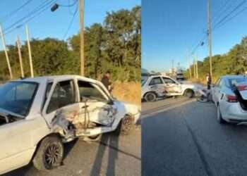 Choque en la Carretera Federal 307 provoca tráfico lento y daños materiales