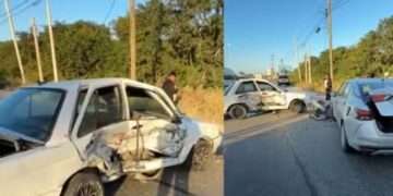 Choque en la Carretera Federal 307 provoca tráfico lento y daños materiales